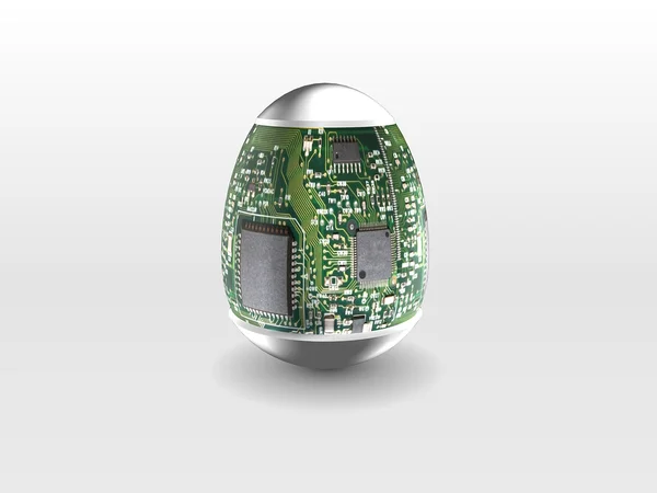 Hight technology Easter egg — Stock Photo, Image