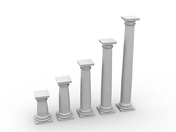 Монохромное изображение классических колонн — стоковое фото
