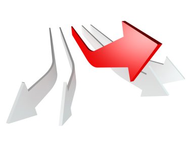 Conceptual image of arrow isolated clipart