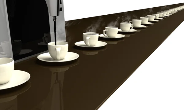 stock image 3d render. endless coffee