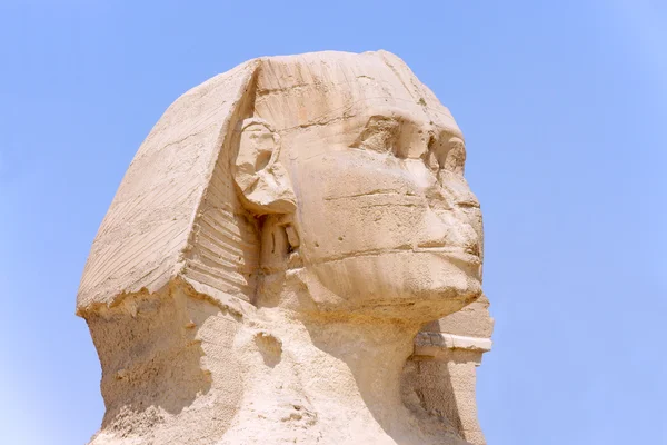 Hoofd van groot sphinx giza in 2009 — Stockfoto