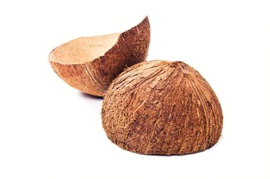 Dry coconut shells clipart