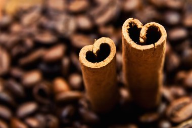 Coffee and cinnamon sticks clipart