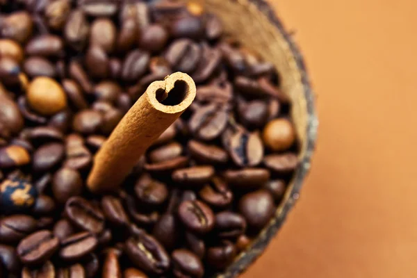 Koffie en kaneel stick — Stockfoto