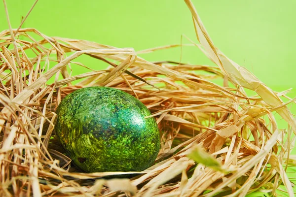 Easter egg on green background — Stock Photo, Image