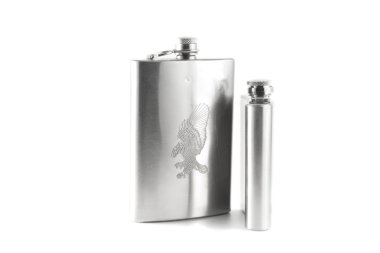 Flask for cognac and whisky clipart