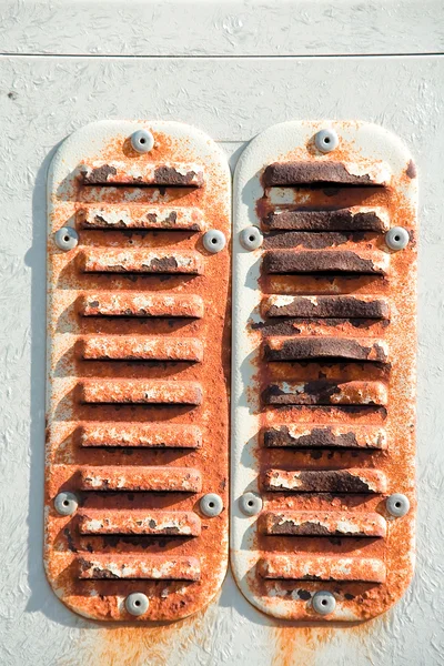 The rusty ventilating panel — Stock Photo, Image