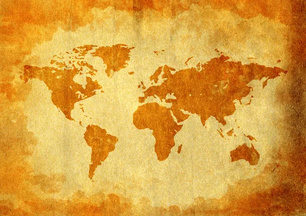 Vintage παγκόσμιο χάρτη — Φωτογραφία Αρχείου