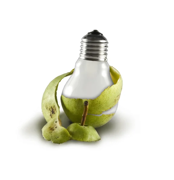 stock image Technological pear on white background