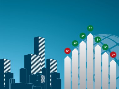 grafik Finans ve arka plan şehir