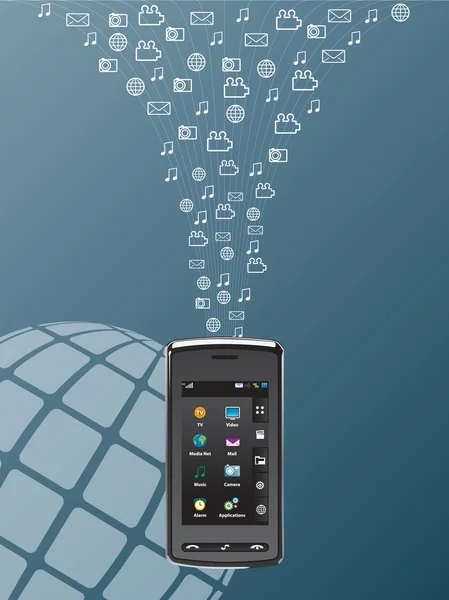 Technologie de fond mobile — Image vectorielle