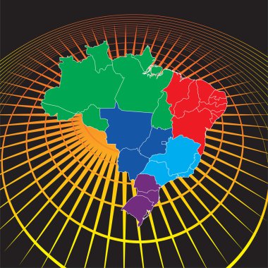 Brazil map clipart