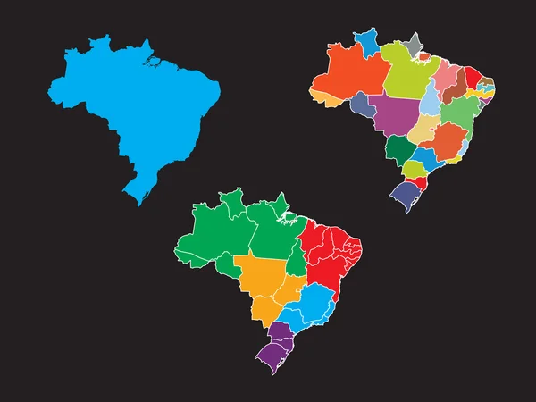 브라질 지도 — 스톡 벡터