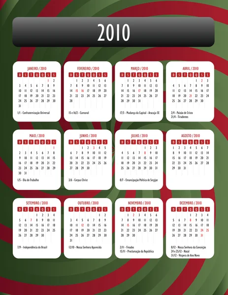 Календар новий рік — стоковий вектор