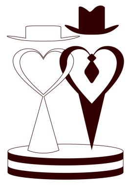 Fiance and fiancee. clipart