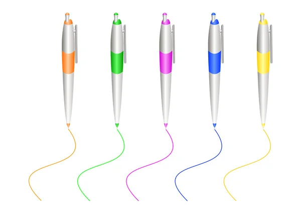 Flerfarvede fyldepenne . – Stock-vektor