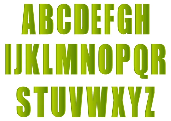 Groene letters. — Stockfoto