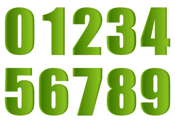 Зеленые числа . — стоковое фото