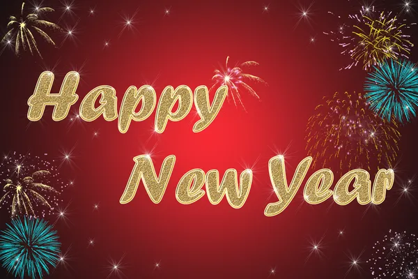 stock image Happy new year red background