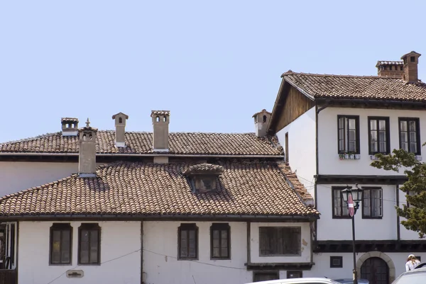 Вид на місто старі будинки — стокове фото