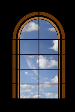 Look through a window clipart