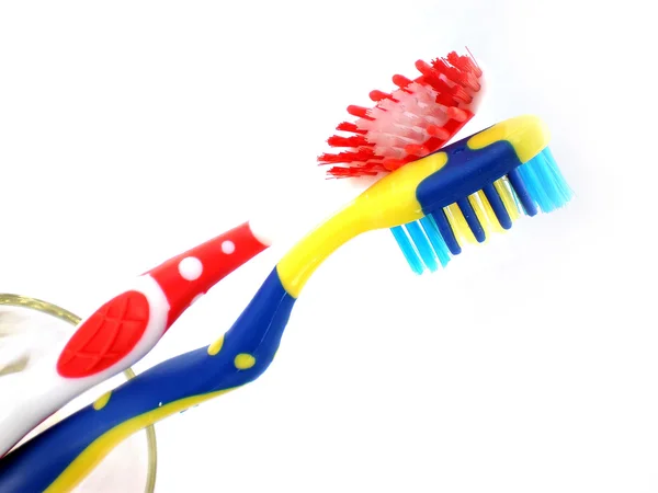 Toothbrushes isolated on white background — Stock Photo, Image