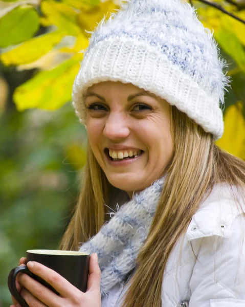 stock image Girl drinking tea