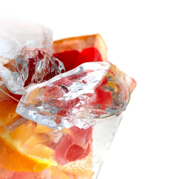 Grapefruit in the ice — Stock Photo, Image