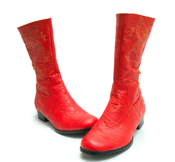 stock image A pair of bright red boots