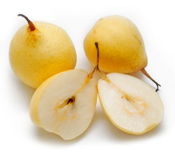 Groep van gele peren — Stockfoto