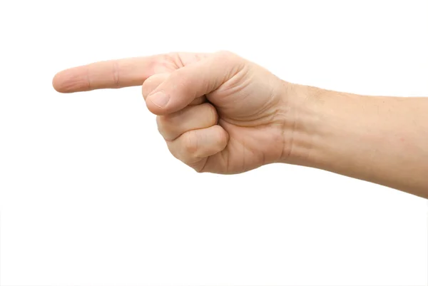 Указательный палец человека — стоковое фото