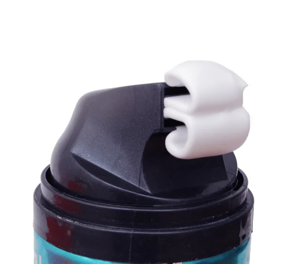 Botella de espuma de afeitar y espuma de afeitar —  Fotos de Stock
