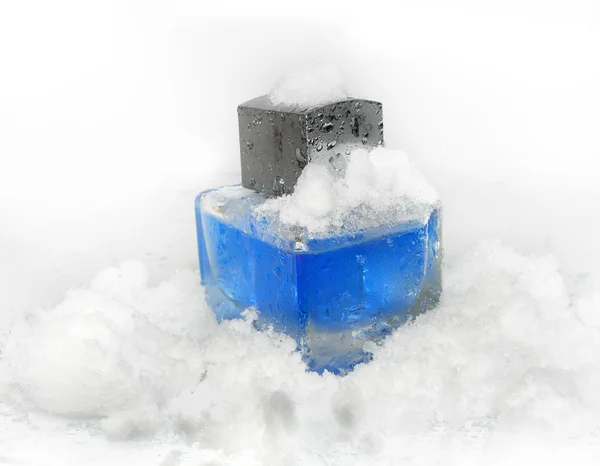 Blue parfume bottle — Stock Photo, Image