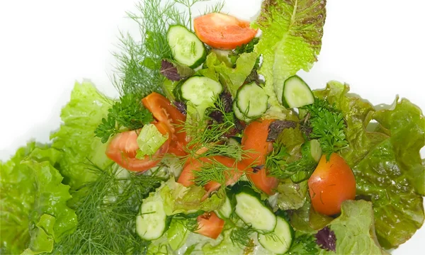 Tuoreet salaatin ainesosat — kuvapankkivalokuva