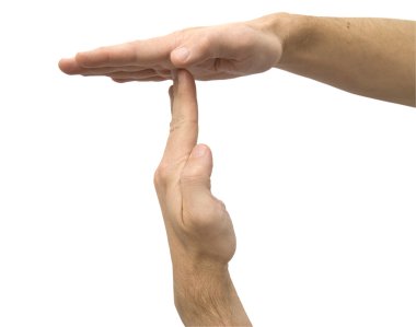 Showing time out sign with hands clipart
