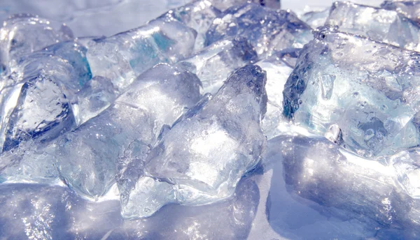 Fresh colored blue ice Stock Picture