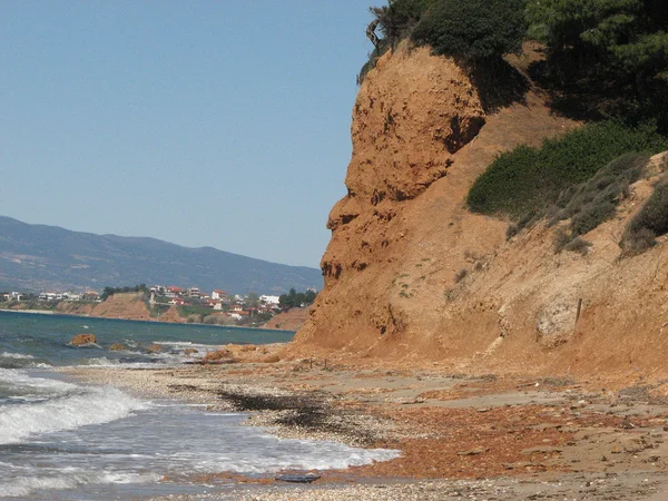 La playa pacífica del verano Grecia — Foto de Stock