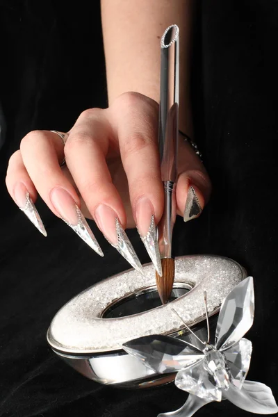 Manicure paznokcie akrylowe Zdjęcia Stockowe bez tantiem