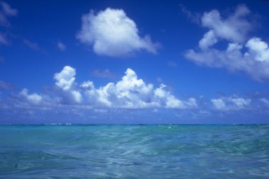 Bulutlu mavi gökyüzü