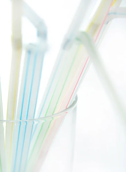 Straws in a glass, detail — Stock Photo, Image