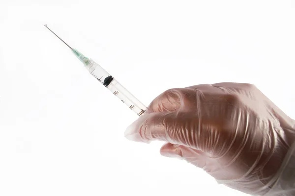 stock image Hand with syringe