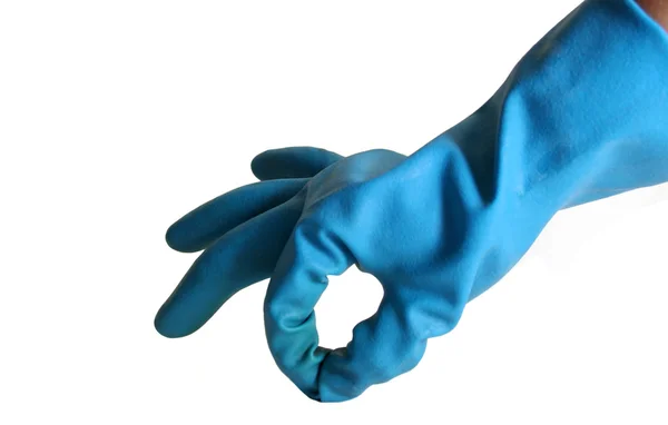 Blå handske — Stockfoto