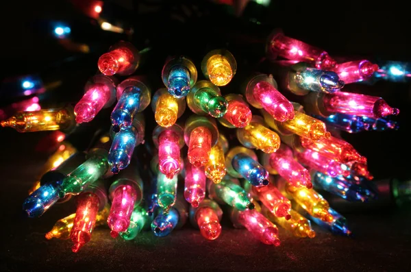 Colorful holiday lights background — Stock Photo, Image
