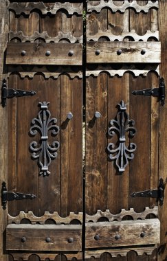 Wooden door clipart