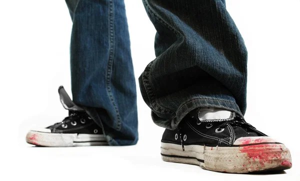 stock image Very worn sneakers