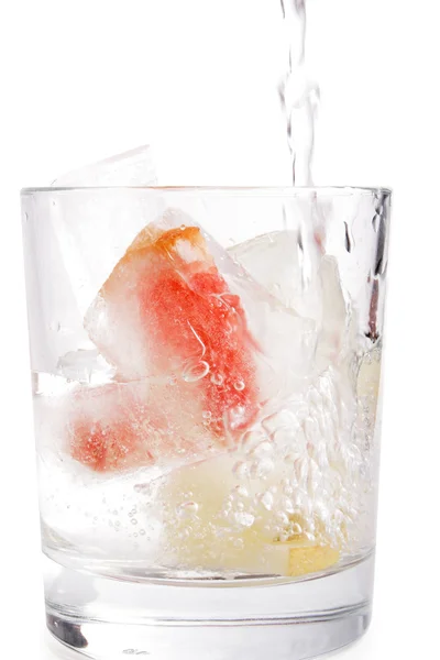 Ice in glass — Stock Photo, Image