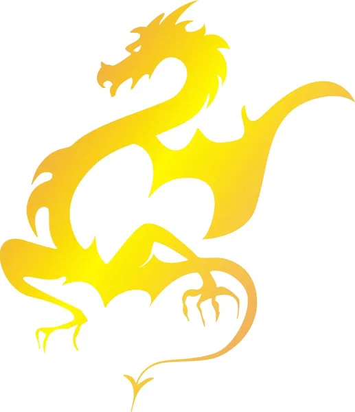 Золотой дракон Лицензионные Стоковые Изображения