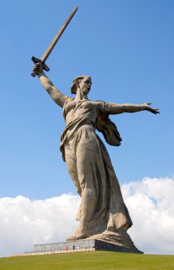 Sculpture in cite of Volgograd clipart