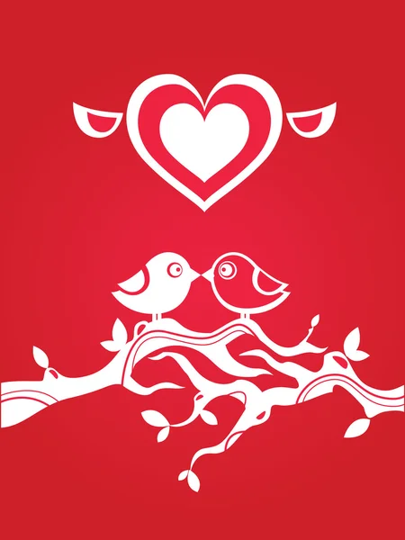 Carte de voeux d'amour — Image vectorielle