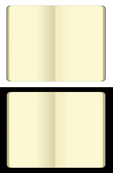 Geïsoleerde moleskine note-books — Stockvector